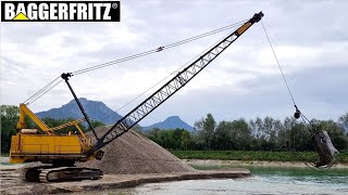 Weserhütte W320 dragline is digging gravel in Germany [upl. by Rosaline]