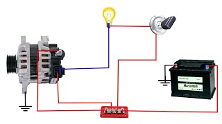 2 pin alternator wiring diagram 💯✅️ how to wiring 2 pin alternator 🧲 [upl. by Ondine797]