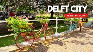 4K Delft City Walking Tour  Explore Historic Delft Netherlands in Ultra HD [upl. by Ayt592]