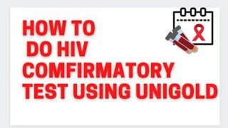 HOW TO DO HIV 1amp2 COMFIRMATORY TEST USING THE UNIGOLD TEST KIT  sample of HIV positive result [upl. by Ongun]