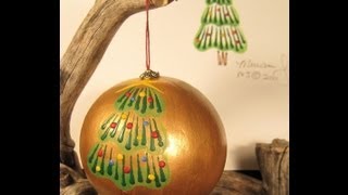 How to make an Ornament hanger for Christmas Ornaments [upl. by Ylehsa229]