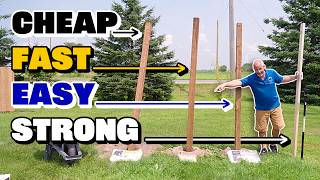 3 Ways to Set a Fence Post 1 Bonus Method [upl. by Eylhsa]