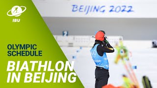 Beijing 2022 Biathlon Competition Schedule [upl. by Liban637]