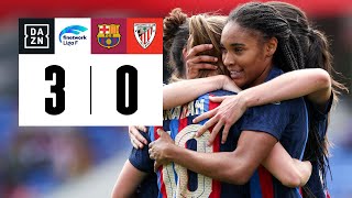 FC Barcelona vs Athletic Club 30  Resumen y goles  Highlights Finetwork Liga F [upl. by Alihet]