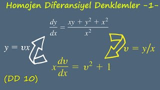 10 Homojen Diferansiyel Denklemler  1 DD 10 [upl. by Ydnamron]