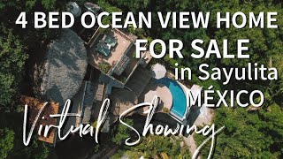 Villa Encanto Ocean View home for Sale in Sayulita Mexico [upl. by Orling492]