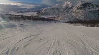 Hemsedal  Slope 16 Veslebreidalen from Tinden peak straight down Sunny [upl. by Alahcim]