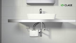 MCX BLUE with tap – undersink installation of the mini instant water heater at a washbasin [upl. by Wilt]