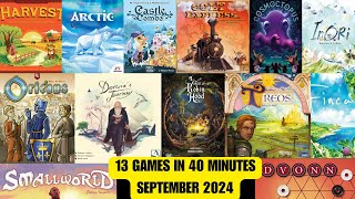 Board Game Wrap Up September 2024 [upl. by Oznofla444]