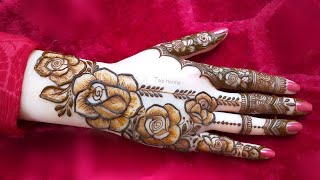 Beautiful Stylish Floral Mehndi Designs  Latest Floral Henna Design For Back Hand  Mehndi designs [upl. by Violet]