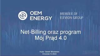 SzkolenieNetBillingMój Prąd40OEM Energy [upl. by Cawley473]