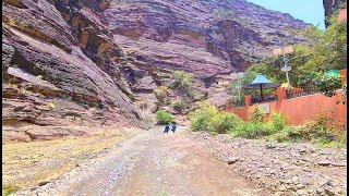 AMAZING DRIVE INSIDE THE NARROW CANYON OF WADI LAJAB [upl. by Teria323]