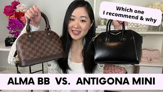 LOUIS VUITTON ALMA BB VS GIVENCHY ANTIGONA MINI  COMPARSION PROS amp CONS  MY RECOMMENDATION [upl. by Ailedroc173]