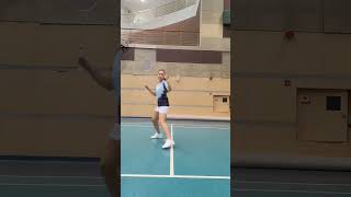 Badminton backcourt footwork Training shorts badminton [upl. by Burrows]