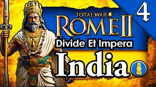 BRUTAL 15000 INDIAN SIEGE Total War Rome 2 DEI Maurya Empire India Campaign Gameplay 4 [upl. by Ihc]