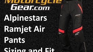 Alpinestars Ramjet Air Pants Sizing and Fit Guide [upl. by Ocsirf]