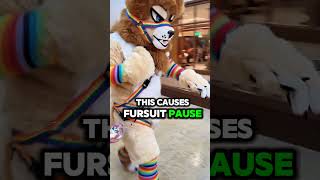 Megaplex Fursuiting on slippery floors 🦁🌈⛸️ Furry fun at Furcon furry shorts cosplay [upl. by Viola]