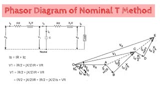 15Phasor Diagram of Nominal T Method  Power System Analysis  Bangla [upl. by Ailem]