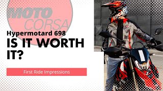 First Impressions of the 2024 Ducati Hypermotard 698 [upl. by Ariana94]