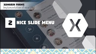 2 Nice menu slide in xamarinforms [upl. by Yenitsed]