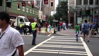 Craziest traffic copever Steals the show during the DNC [upl. by Lindholm]