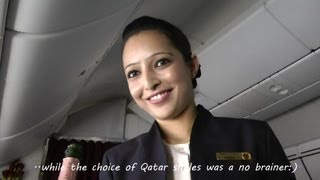 Inside Qatar Airways Boeing 787 Dreamliner Business Class Full Flight DohaFrankfurt in HD [upl. by Melvyn]