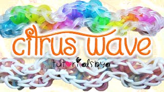 NEW Citrus Wave Rainbow Loom Bracelet Tutorial  How To [upl. by Werdnael993]