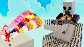 100x MINECRAFT EVOKER  2x GIANT vs 3x EVERY GOD Totally Accurate Battle Simulator TABS [upl. by Nnyleve]