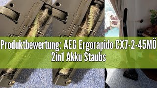 Produktbewertung AEG Ergorapido CX7245MÖ 2in1 Akku Staubsauger50 Recyclingmaterialbeutellosbi [upl. by Allianora]