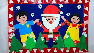 Christmas bulletin board ideas  Christmas Display Board  Christmas Board  Christmas decorations [upl. by Caron]