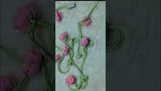 Diwali decor crochet flower Garland DIY decor diwali diy crochet festival youtubeshorts [upl. by Puklich]