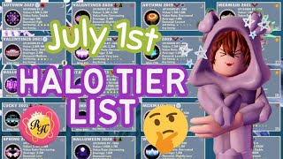 ROYALE HIGH HALO TIERLIST July 1st [upl. by Gildas]