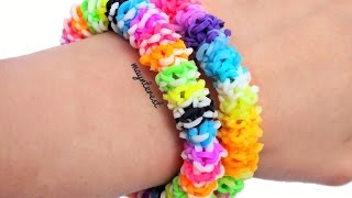 DIY PULSERA de GOMITAS Gumdrop con telar Rainbow loom [upl. by Peri]