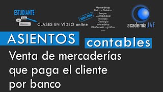 Venta de Mercaderías a cliente y cobro por Banco  CONTABILIDAD  Asientos contables [upl. by Littell]