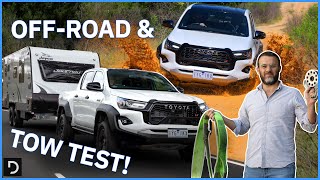 Can The Toyota HiLux GR Tow And Go OffRoad  Indepth Review  Drivecomau [upl. by Adnwahsal328]