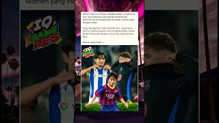 Takefusa kubo tukar jersey dg GAVI football footballstory takefusakubo barcelona [upl. by Zapot]