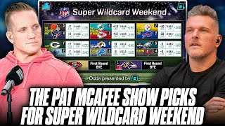 The Pat McAfee Shows Picks For Super Wildcard Weekend NFL Playoffs Week 1 [upl. by Itsuj]