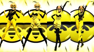 【MMD】Miraculous ☆ Vesperia amp Queen Bee Transformations「Costume Swap FANMADE」 [upl. by Gilburt]