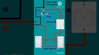 Two way switch connection with fan regulator shortsYouTube trending video [upl. by Oly]