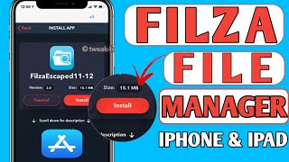 How to install Filza File Manager on iphone 2023  Download and Install Filzaescaped on iphone [upl. by Ellenwad]