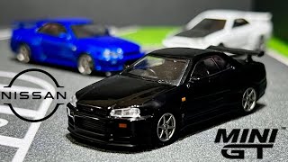 Unboxing Mini GT 2023 Nissan Skyline GTR R34  Black Pearl [upl. by Siclari623]