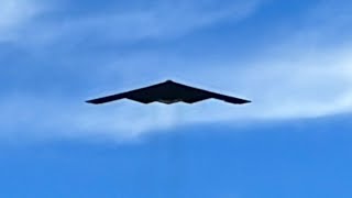 USAF B2 Spirit Stealth Bomber Flyover  January 1 2024 [upl. by Tiertza]