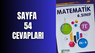 6 SINIF MATEMATİK KİTABI SAYFA 54 CEVAPLARI [upl. by Shimkus]