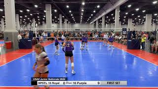 USAV Junior Nationals 2024  Circle City 16 Purple vs HPSTL 16 Royal [upl. by Eilrahc]