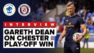 INTERVIEW Gareth Dean on Brackley Towns playoff semifinal win against Chester [upl. by Gessner]