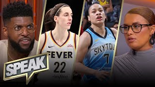 WNBA upgrades foul on Caitlin Clark to Flagrant 1 does the league need to protect her  SPEAK [upl. by Woodman]