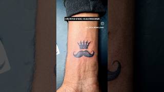 Mustache with Crown tattoo I VR TATTOO STUDIO [upl. by Zacarias]