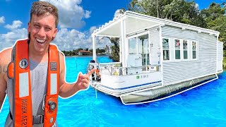 FLOATING TINY HOME OVERNIGHT SURVIVAL CHALLENGE [upl. by Nawak]