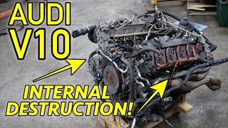 DEVASTATED Audi S6 52L V10 Engine Teardown YOU CANT POWER THROUGH THAT But Yet Here We Are [upl. by Anoik]