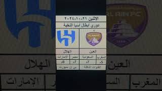 العين الإماراتي و الهلال السعودي دوري ابطال اسيا النخبة [upl. by Ellohcin81]